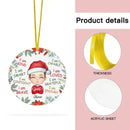 Personalized Gift For GrandChild I Am Kind Acrylic Circle Ornament - Joliny