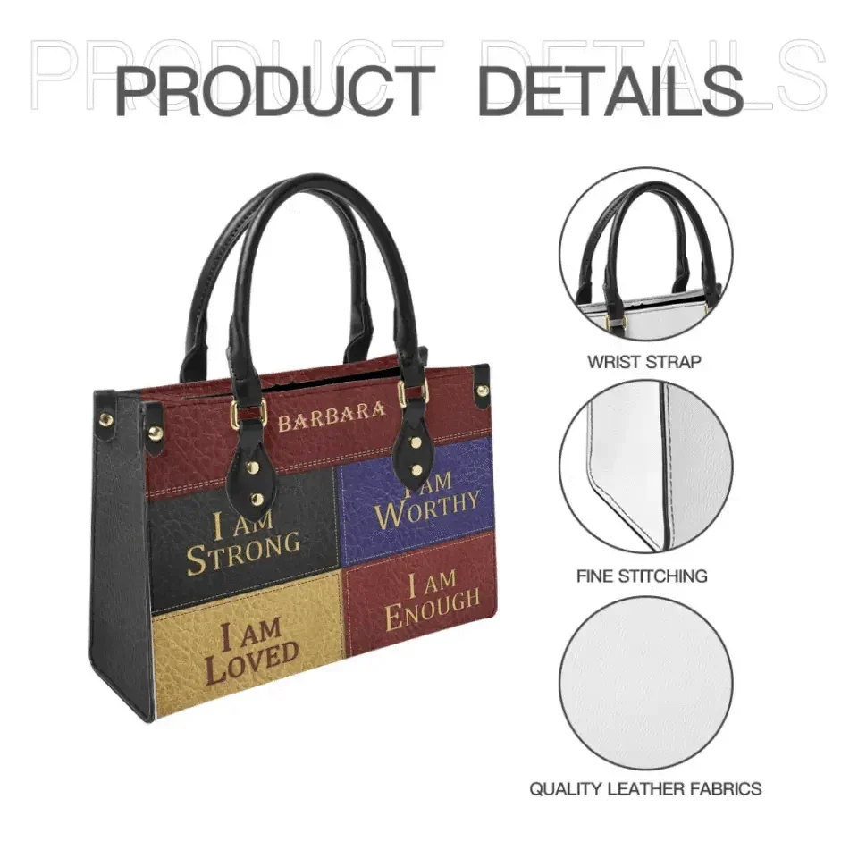 Personalized Gifts Christianart Leather Bag - I Am Enough, I Am Loved, Gifts for Women - Joliny