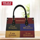 Personalized Gifts Christianart Leather Bag - I Am Enough, I Am Loved, Gifts for Women - Joliny