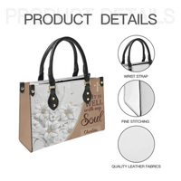 Personalized Gifts Christianart Leather Bag, It Is Well With My Soul, Gifts for Women - Joliny