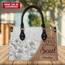 Personalized Gifts Christianart Leather Bag, It Is Well With My Soul, Gifts for Women - Joliny