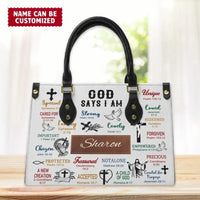 Personalized Gifts Christianart Leather Bag, What God Says About You, Gifts for Women - Joliny
