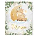 Personalized Giraffe Baby Blankets for Girls Boys - Customized Baby Blanket with Name - Joliny