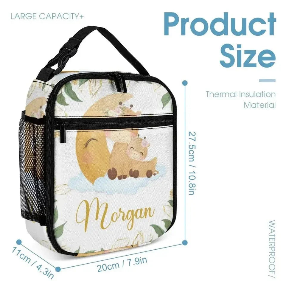 Personalized Giraffe Student Backpack for Girls Boys - Customized Student Backpack with Name - Joliny