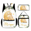 Personalized Giraffe Student Backpack for Girls Boys - Customized Student Backpack with Name - Joliny