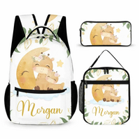 Personalized Giraffe Student Backpack for Girls Boys - Customized Student Backpack with Name - Joliny