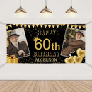 Personalized Gold Banner With Name Photo, Birthday Decorations - Joliny