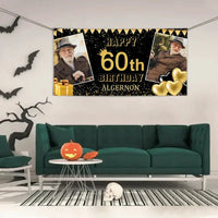 Personalized Gold Banner With Name Photo, Birthday Decorations - Joliny