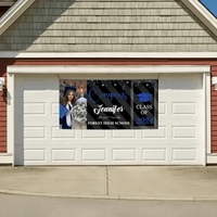 Personalized Graduation 2024 Banner with Glitter, Custom Photo Name - Joliny