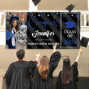 Personalized Graduation 2024 Banner with Glitter, Custom Photo Name - Joliny