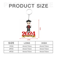 Personalized Graduation Acrylic Character Keychain - Joliny