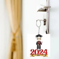 Personalized Graduation Acrylic Character Keychain - Joliny