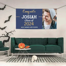 Personalized Graduation Banner, Class of 2024 Decorations Banner, Custom Photo Congrats Grad Banner - Joliny