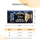 Personalized Graduation Banner - Custom Photo Sequin Glitter Balloon Year - Joliny