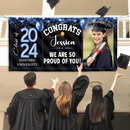 Personalized Graduation Banner - Custom Photo Sequin Glitter Balloon Year - Joliny