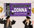 Personalized Graduation Party Decorations - Class of 2024 Graduation Banner - Congrats Banner for College High School Party Supplies - Joliny