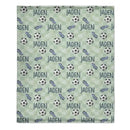 Personalized Green Football Star Name Blanket - Joliny
