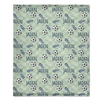 Personalized Green Football Star Name Blanket - Joliny