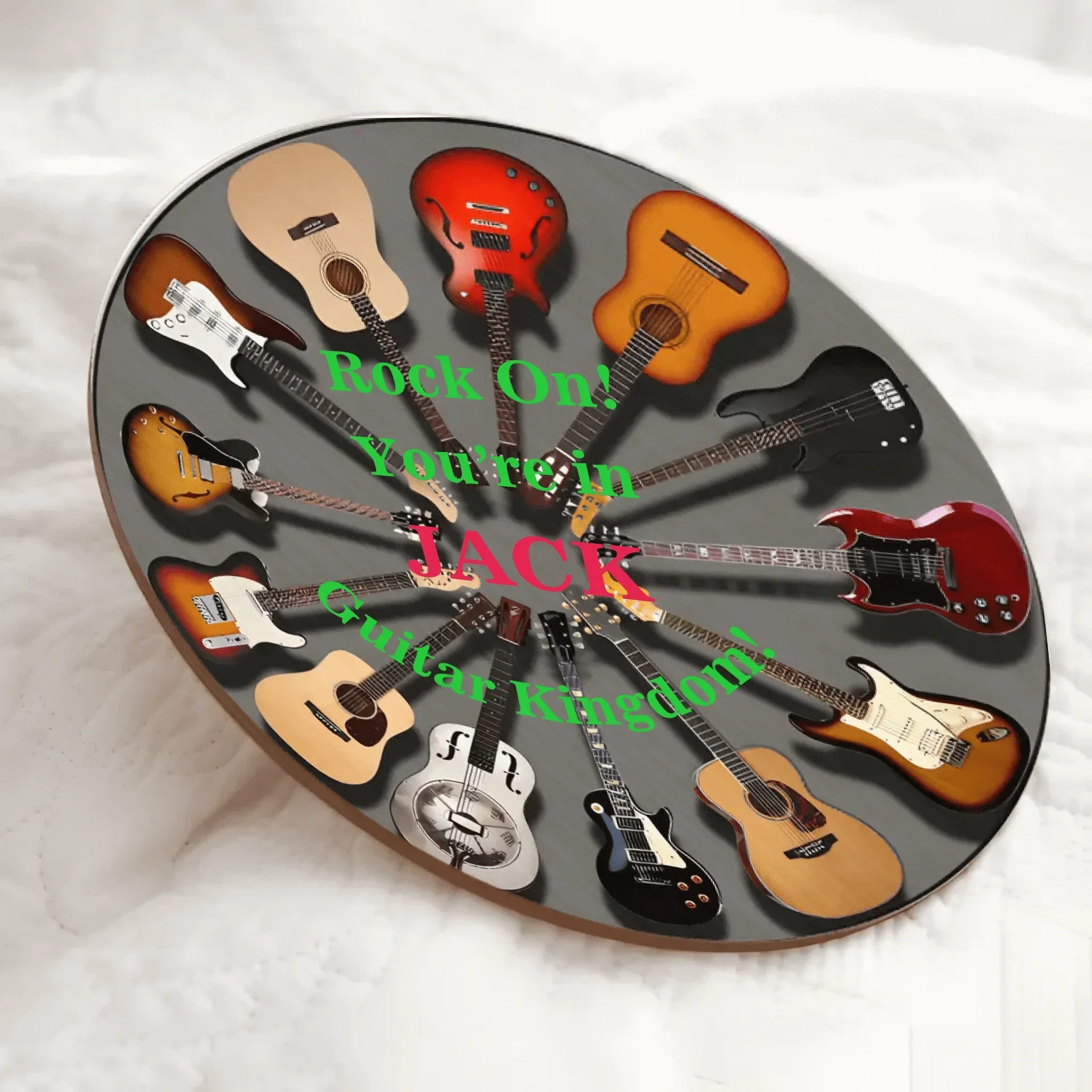 Personalized Guitar Wall Sign - Custom Name Wooden Plaque for Music Lovers