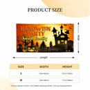 Personalized Halloween Party Banner, Orange Cemetery - Joliny