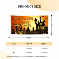 Personalized Halloween Party Banner, Orange Cemetery - Joliny