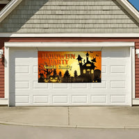 Personalized Halloween Party Banner, Orange Cemetery - Joliny