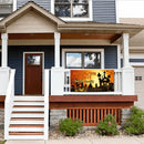 Personalized Halloween Party Banner, Orange Cemetery - Joliny