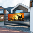 Personalized Halloween Party Banner, Orange Cemetery - Joliny