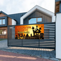 Personalized Halloween Party Banner, Orange Cemetery - Joliny