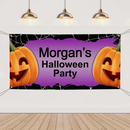 Personalized Halloween Party Banner With Big Pumpkin - Joliny