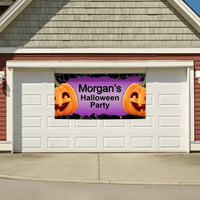 Personalized Halloween Party Banner With Big Pumpkin - Joliny