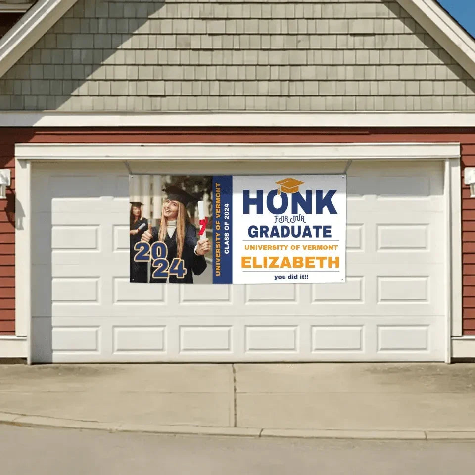 Personalized Honk Graduation Banner,You Did It - Joliny