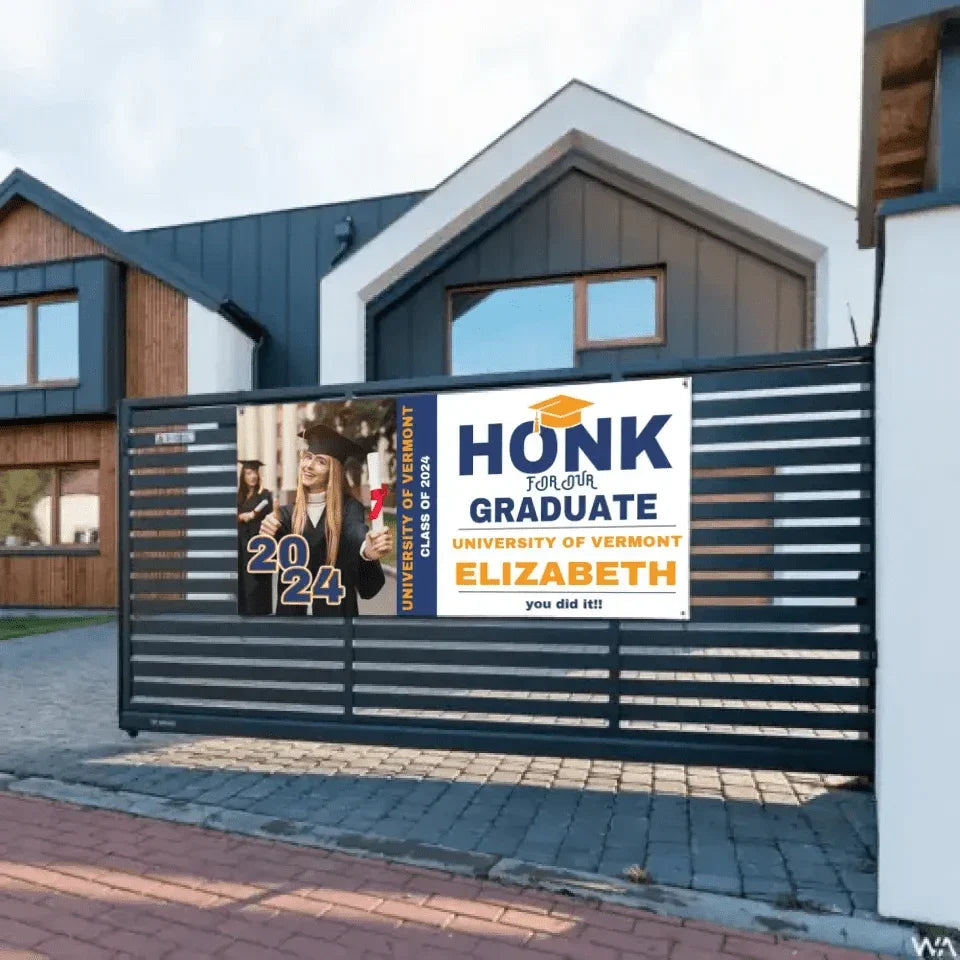 Personalized Honk Graduation Banner,You Did It - Joliny