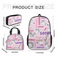Personalized Kids Rainbow Unicorn Backpack - Gifts for Girls - Joliny