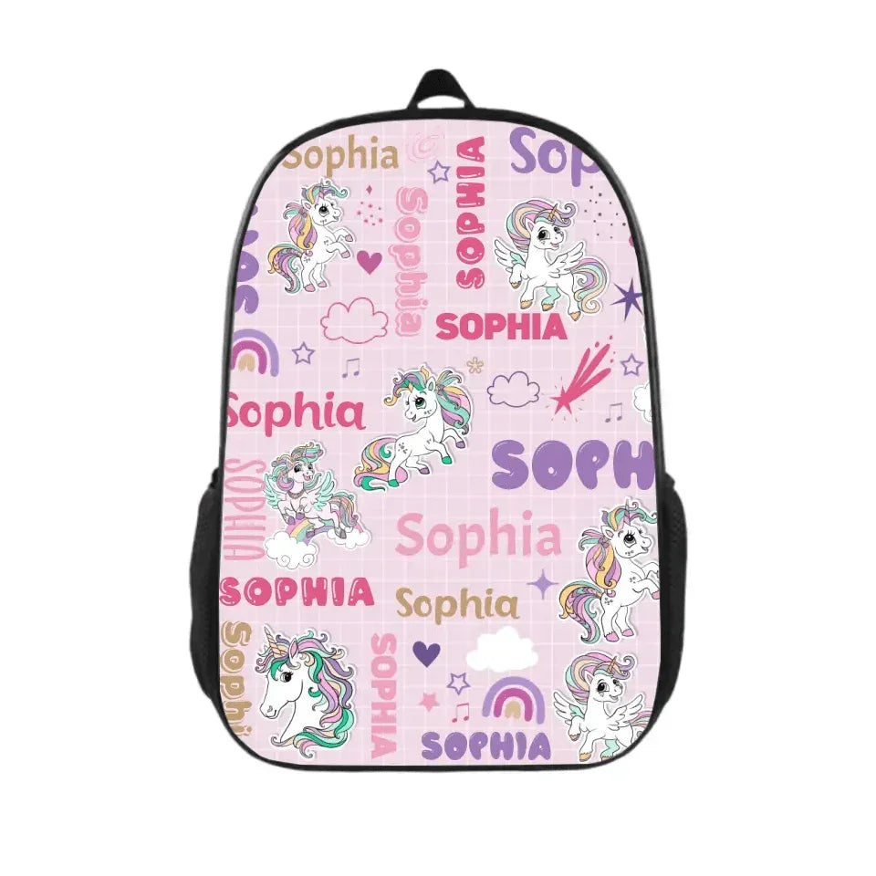 Personalized Kids Rainbow Unicorn Backpack - Gifts for Girls