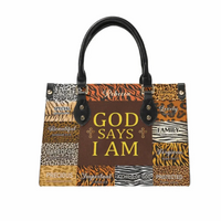 Personalized Leather Bag - God Says I Am Unique - Joliny