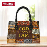 Personalized Leather Bag - God Says I Am Unique - Joliny