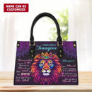 Personalized Leather Bag - Lion I Can Only Imagine - Joliny