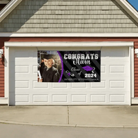 Personalized Left Side Graduation Photo Flash Congratulations Banner - Joliny