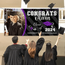 Personalized Left Side Graduation Photo Flash Congratulations Banner - Joliny