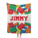 Personalized LEGO Blocks Gaming Blanket for Boys Girls Game Chair Room Decor for Game Lover - Joliny