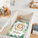 Personalized Lion Cub Wearing Flowers Blankets for Girls Boys - Customized Baby Gifts with Name - Joliny