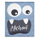 Personalized Little Monster Blanket for Kids, Custom Name Throw for Boys and Girls, Cute and Cuddly Creature - Joliny