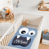 Personalized Little Monster Blanket for Kids, Custom Name Throw for Boys and Girls, Cute and Cuddly Creature - Joliny