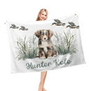 Personalized Mallard Duck Puppy Baby Blanket Gift - Joliny