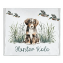 Personalized Mallard Duck Puppy Baby Blanket Gift - Joliny