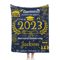 Personalized Medal Congratulations Graduation Blanket - Joliny