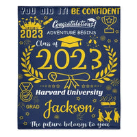 Personalized Medal Congratulations Graduation Blanket - Joliny