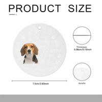 Personalized Memorial Gift Acrylic Ornament For Pet Lovers - No Longer By My Side Pet Photo - Joliny