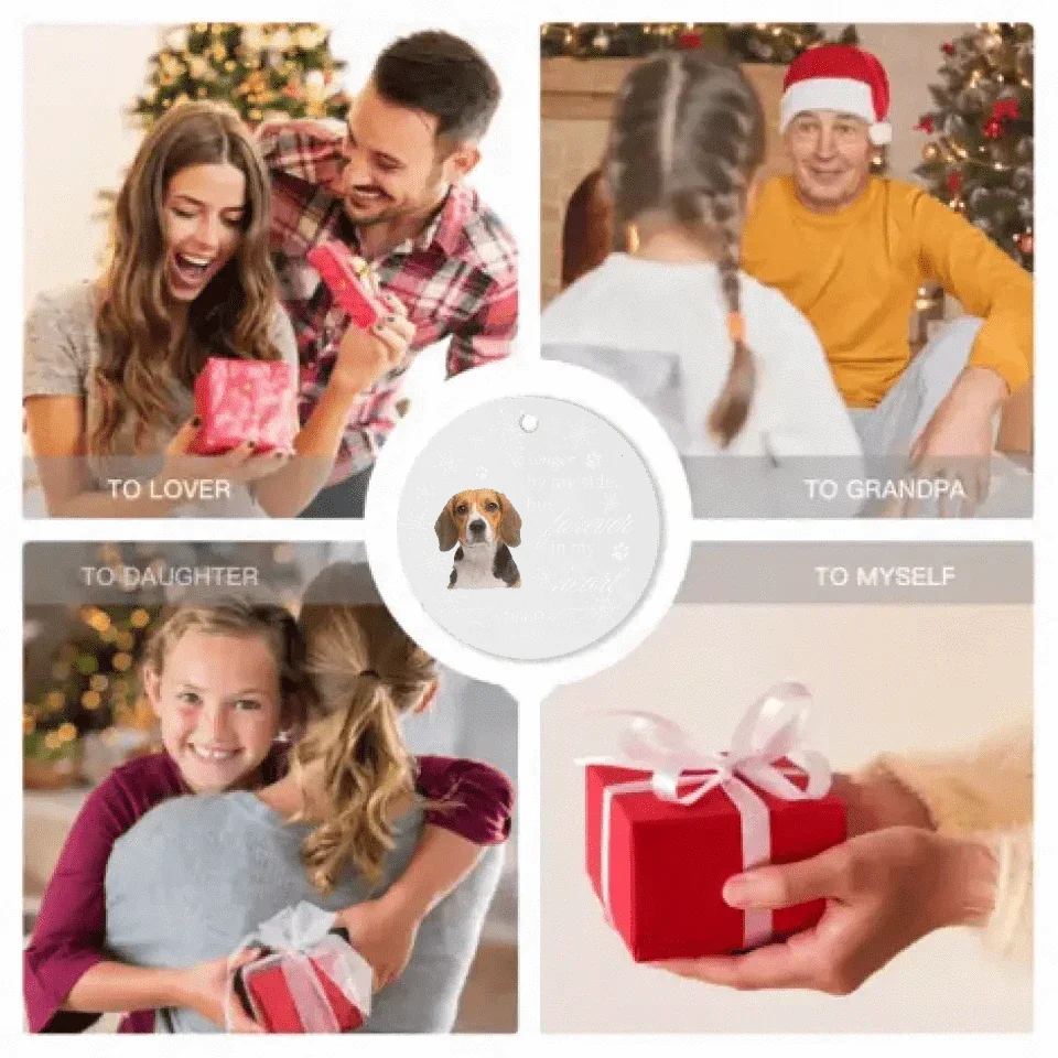 Personalized Memorial Gift Acrylic Ornament For Pet Lovers - No Longer By My Side Pet Photo - Joliny
